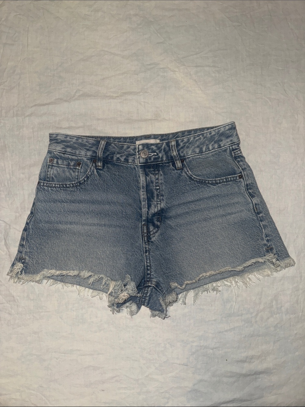 PacSun High Rise Festival Denim Cutoff Shorts Button Fly Size 27